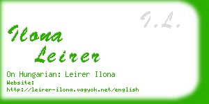 ilona leirer business card